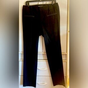 Black Helmut Lang pant, trimmed slit style front pockets